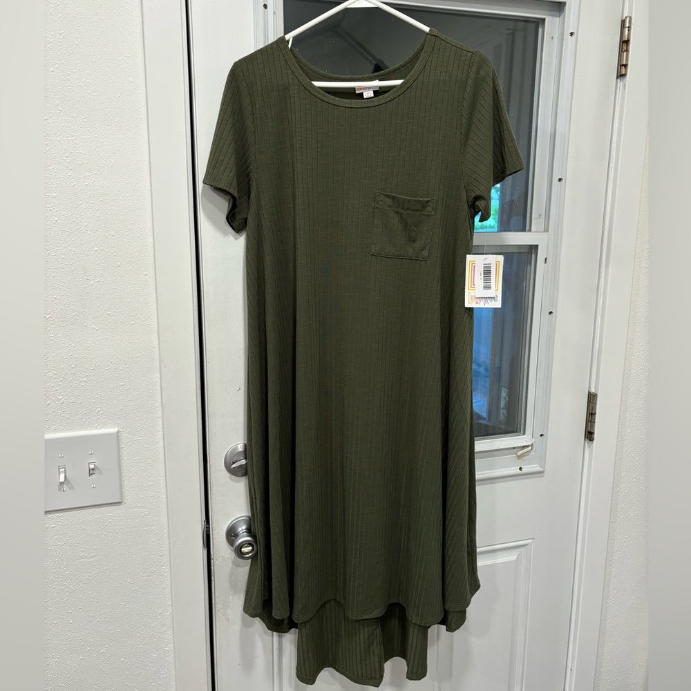 Lularoe Women’s Size Medium Olive Green Carly Dress